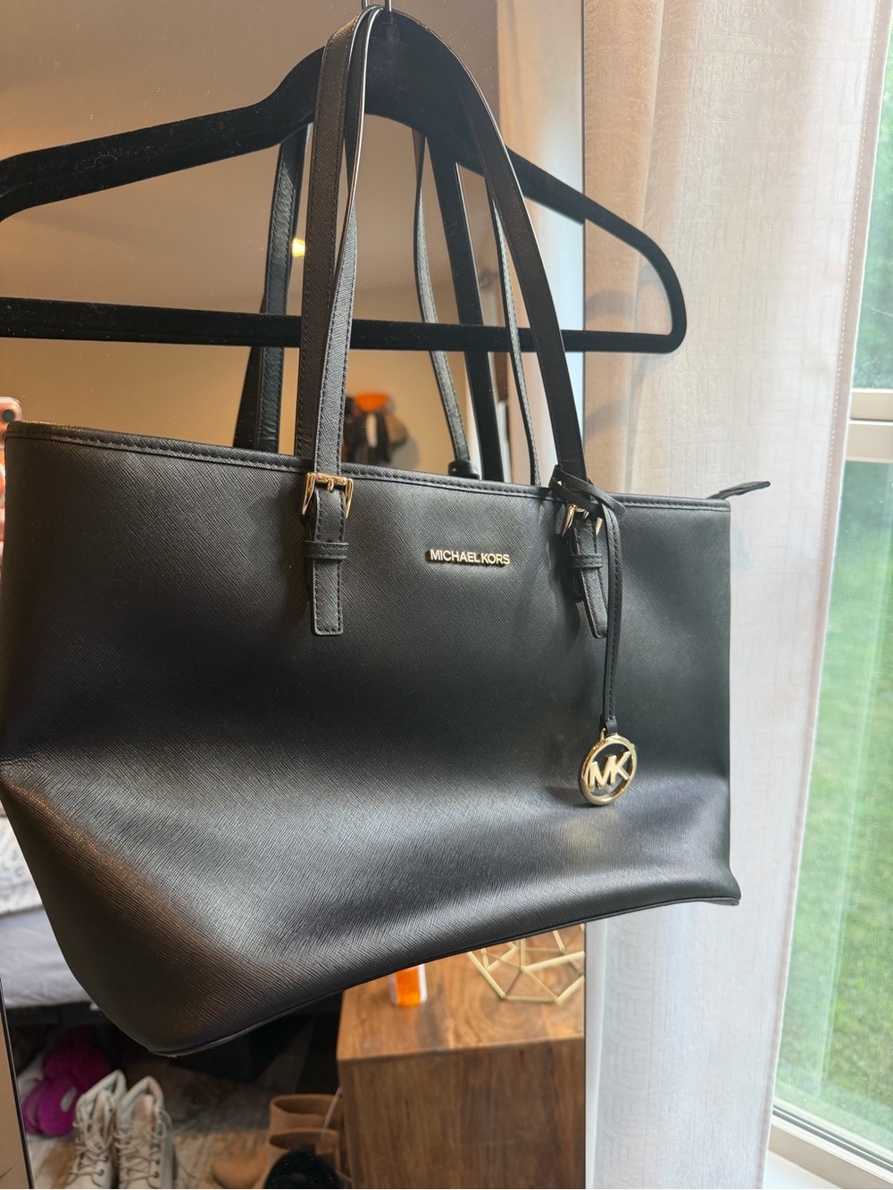 Michael Kors Black Leather Tote